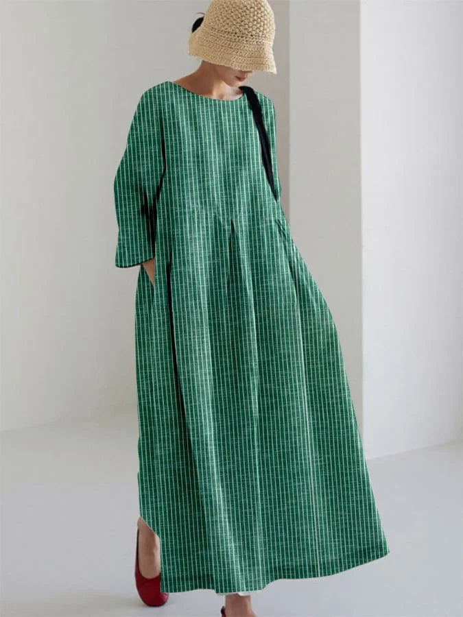 Gestreiftes Maxikleid – Entspannte Eleganz für mühelose Tage