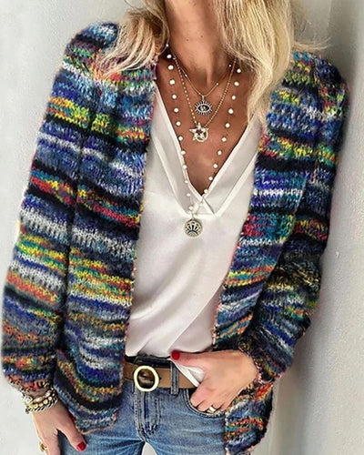 Bunter Strickcardigan – Verspielter Stil mit Gemütlicher Wärme