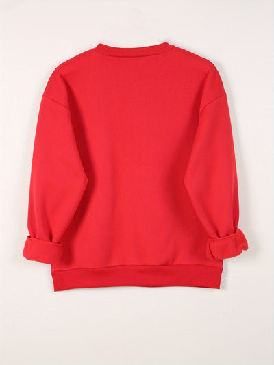 Sweatshirt mit Herz-Print – Verspielter Komfort mit Liebevollem Flair