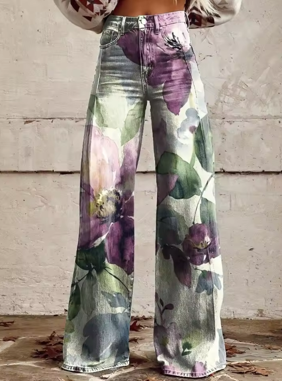 Blumen-Aquarellhose – Zeigen Sie Ihren einzigartigen Stil