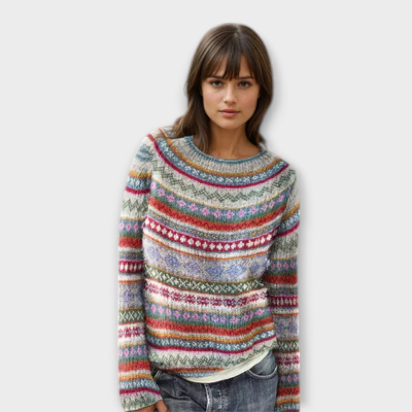 Regenbogen gestreifter Pullover – Ultimativer Komfort für gemütliche Tage