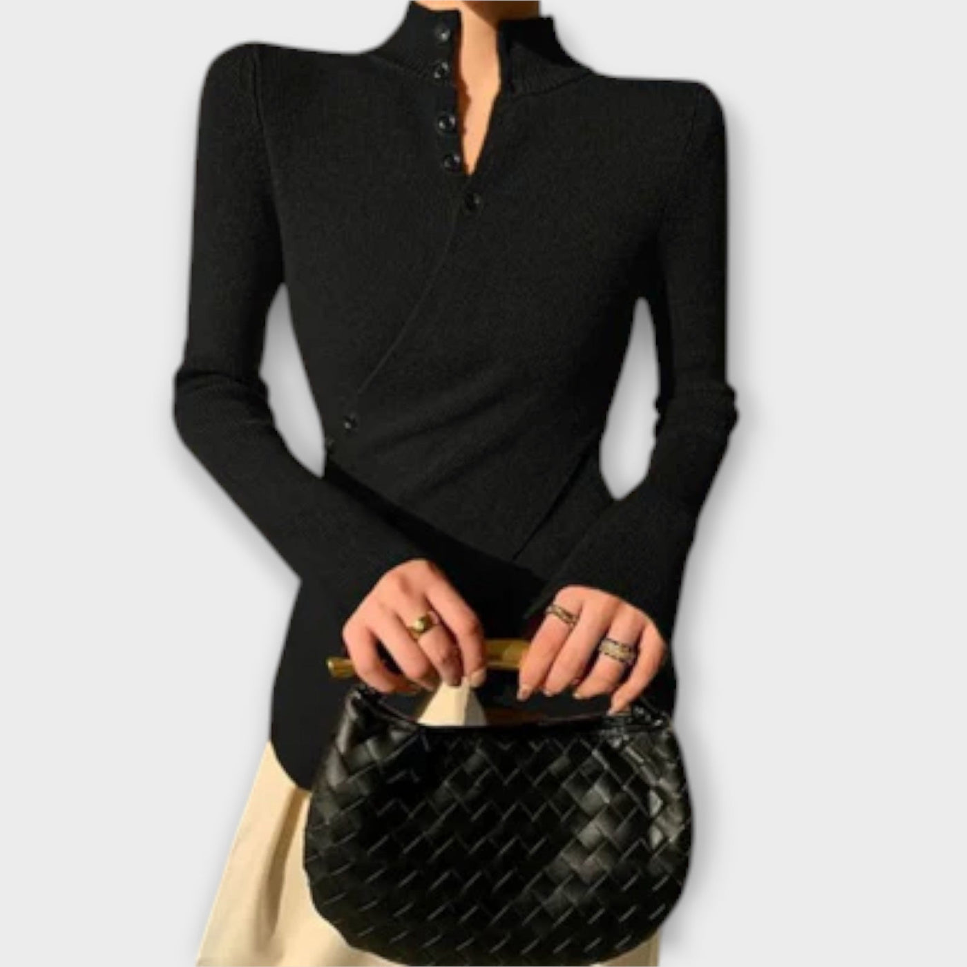 Asymmetrisches Button-Oberteil – Moderne Eleganz neu definiert