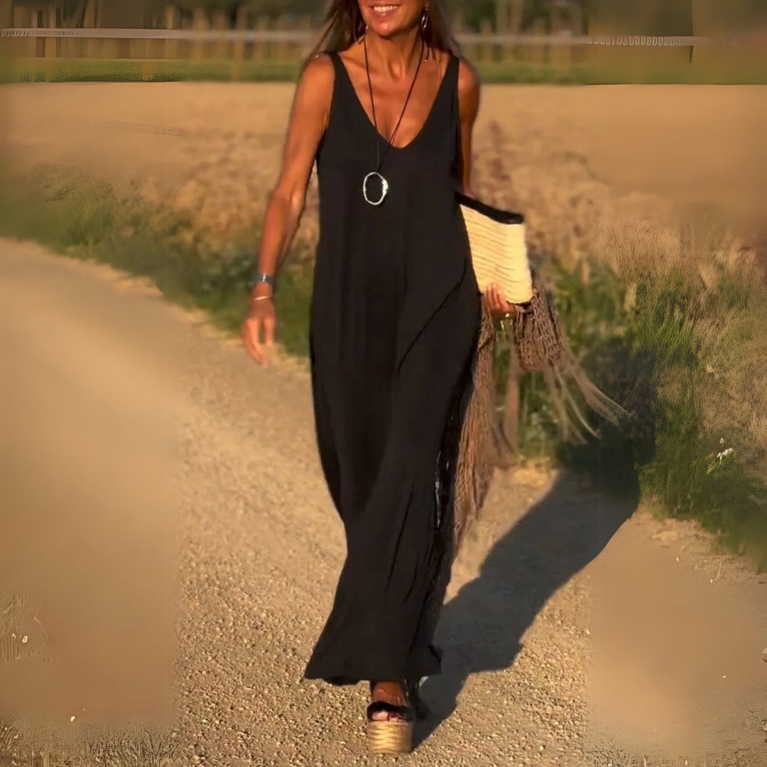 Ärmelloses Maxikleid – Entspannte Eleganz für Sonnige Tage
