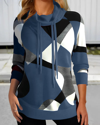 Kapuzenshirt mit Geo-Print – Kühner Stil mit Mühelosem Komfort