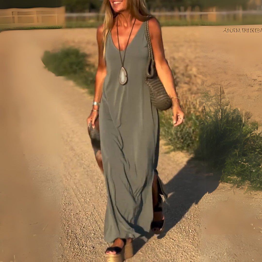 Ärmelloses Maxikleid – Entspannte Eleganz für Sonnige Tage