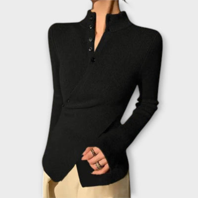 Asymmetrisches Button-Oberteil – Moderne Eleganz neu definiert