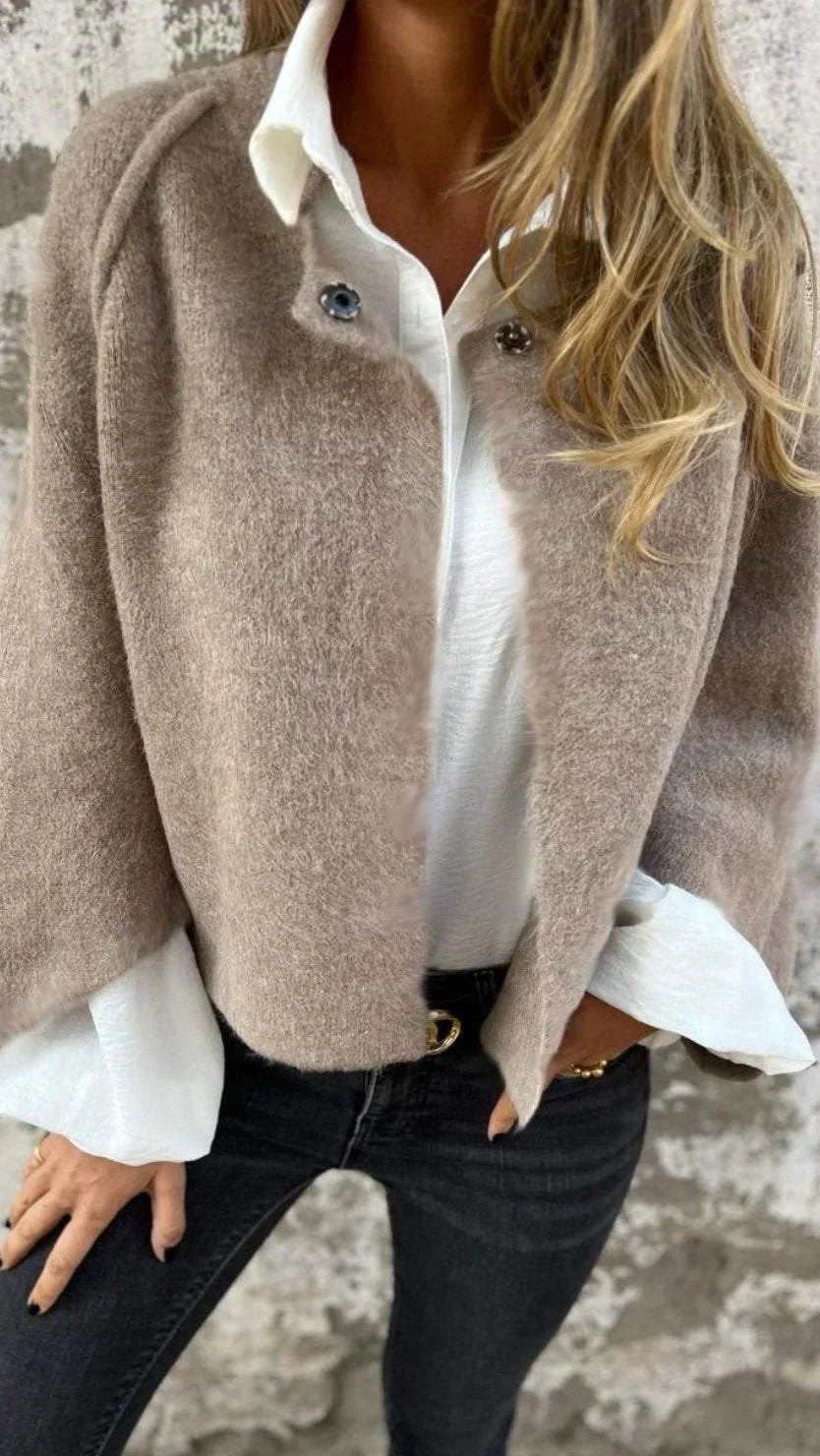 Kurz geschnittene Wolljacke – Moderne Eleganz mit Müheloser Raffinesse
