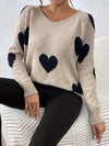 Pullover mit Herzmuster – Romantischer Stil mit gemütlicher Wärme