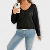 Off-Shoulder-Pullover mit V-Ausschnitt – müheloser Chic für jeden Anlass