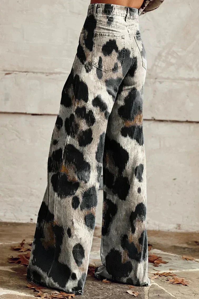 Leopardenjeans mit weitem Bein – Entfesseln Sie Ihr wildes Selbstbewusstsein
