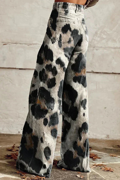 Leopardenjeans mit weitem Bein – Entfesseln Sie Ihr wildes Selbstbewusstsein