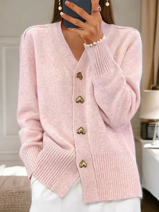 Cardigan mit Knopfleiste – Gemütlicher Charme mit Weiblicher Eleganz