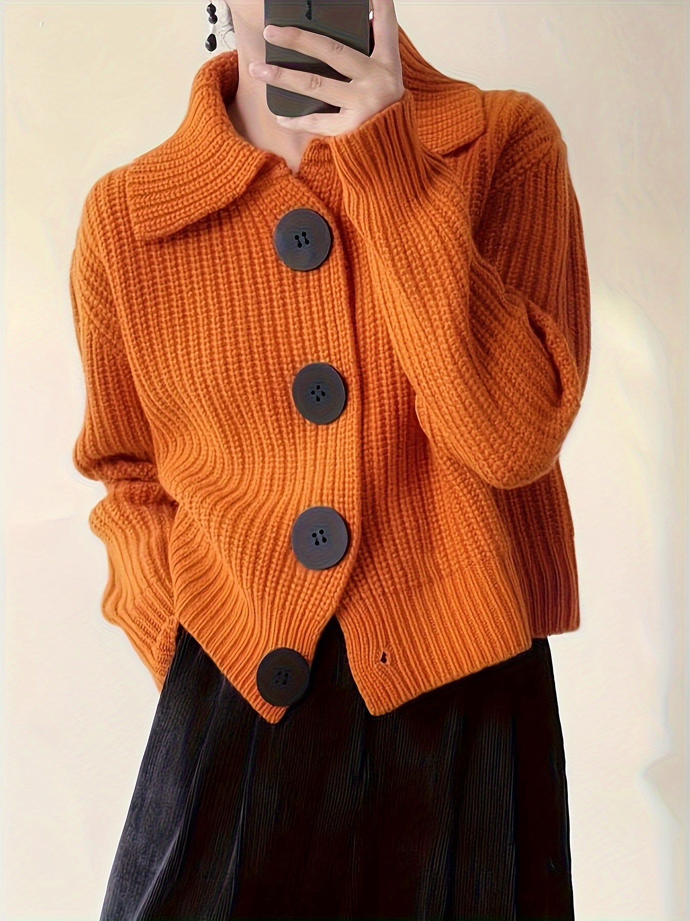 Stylische Jacke mit großen Knöpfen – Steigere dein Selbstbewusstsein und deine Wärme