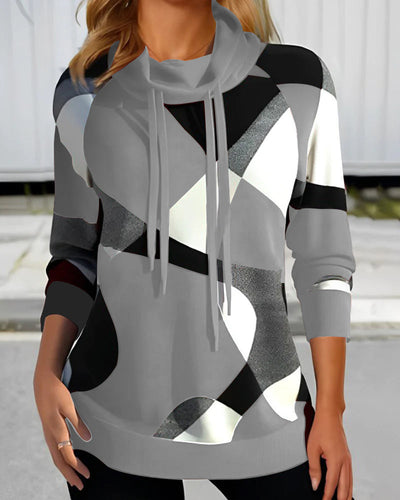 Kapuzenshirt mit Geo-Print – Kühner Stil mit Mühelosem Komfort