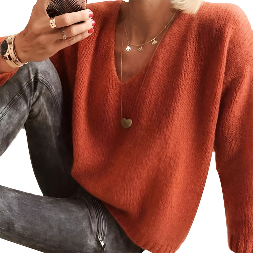 Pullover mit V-Ausschnitt – Mühelose Wärme mit Zeitlosem Charme
