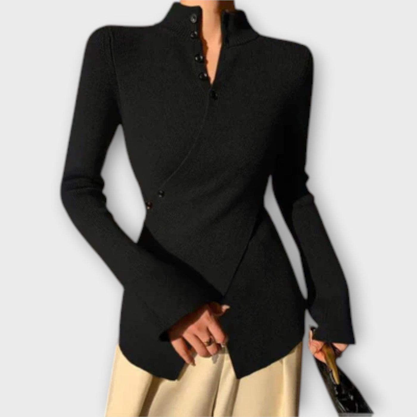 Asymmetrisches Button-Oberteil – Moderne Eleganz neu definiert