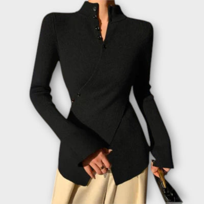 Asymmetrisches Button-Oberteil – Moderne Eleganz neu definiert