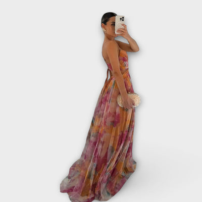 Maxikleid in Aquarelloptik – Fließende Eleganz für unvergessliche Momente