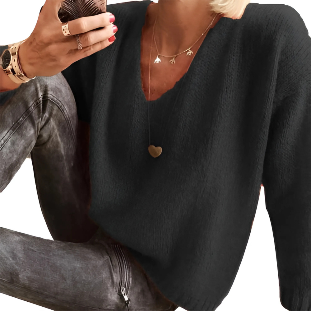 Pullover mit V-Ausschnitt – Mühelose Wärme mit Zeitlosem Charme