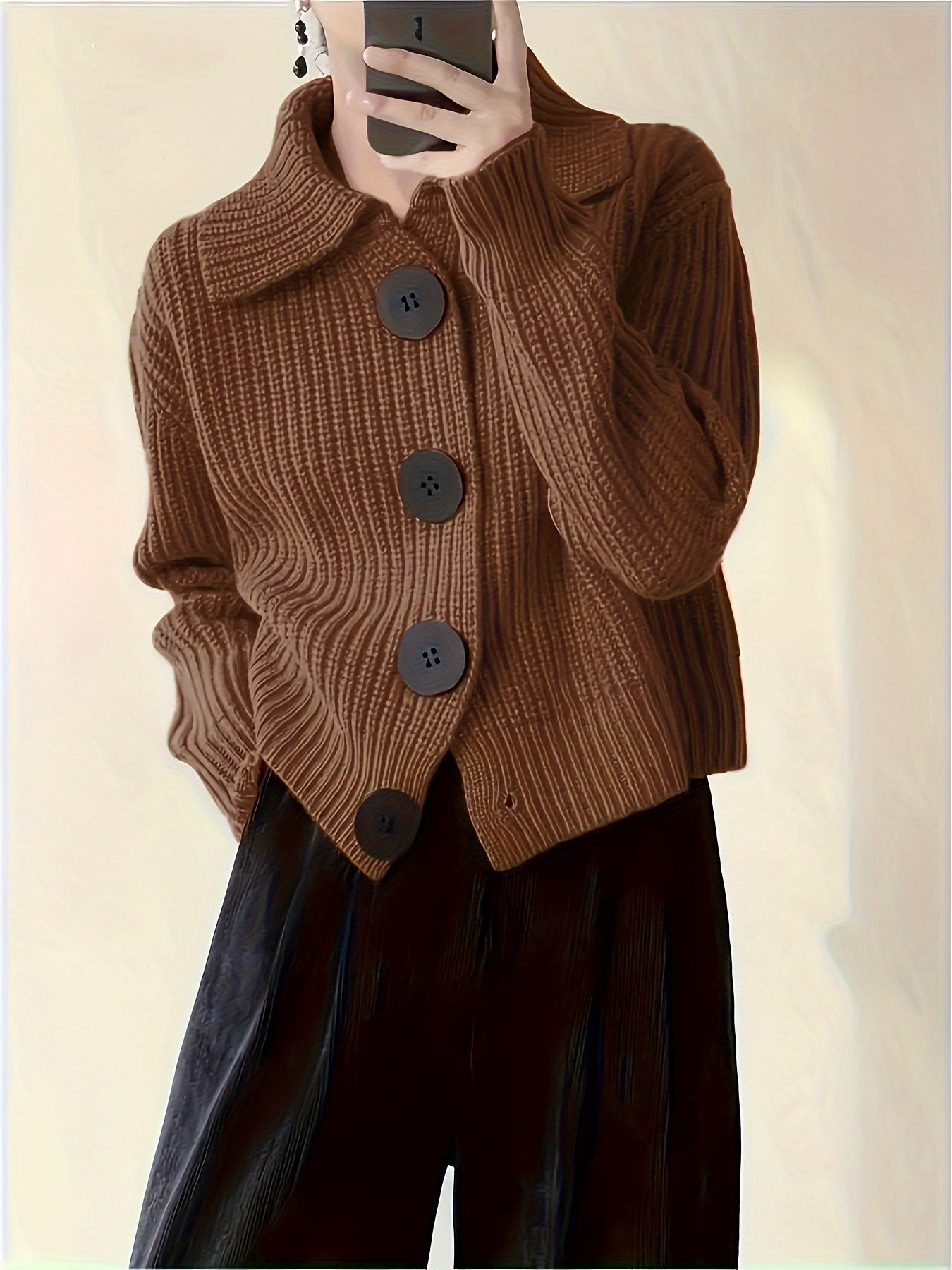 Stylische Jacke mit großen Knöpfen – Steigere dein Selbstbewusstsein und deine Wärme