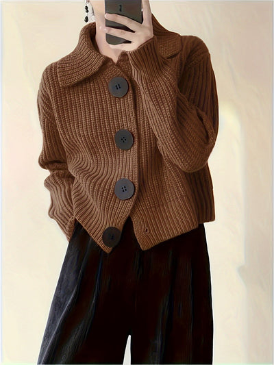 Stylische Jacke mit großen Knöpfen – Steigere dein Selbstbewusstsein und deine Wärme