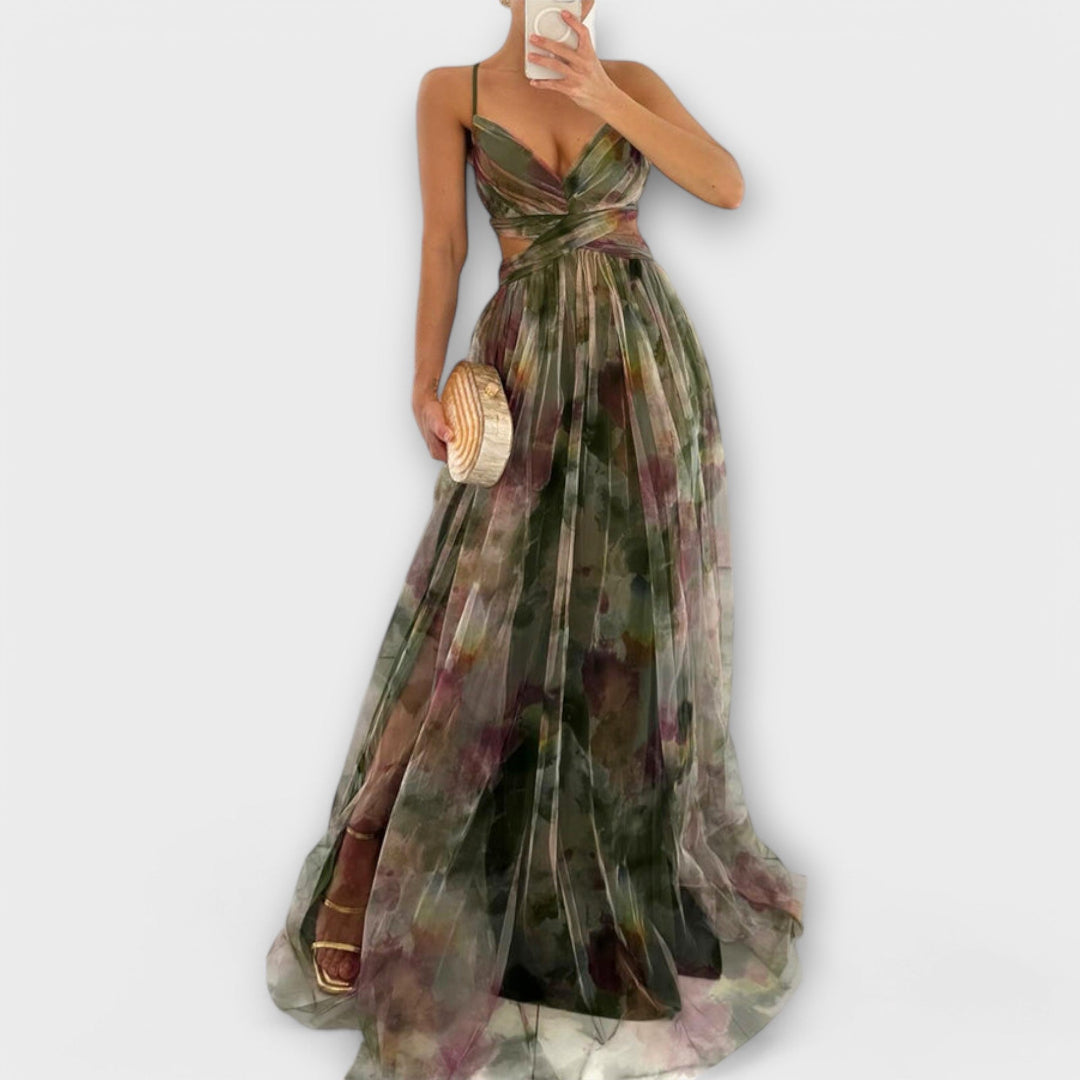 Maxikleid in Aquarelloptik – Fließende Eleganz für unvergessliche Momente