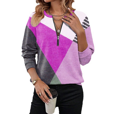 Geometrischer Sweatshirt – Komfort und Stil mühelos genießen