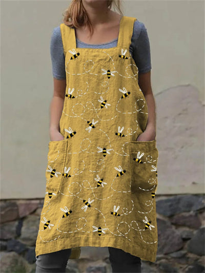 Latzkleid mit Bienenprint – Verspielter Stil mit Bezauberndem Charme