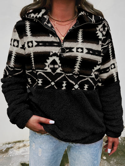Gemusterter Fleece-Pullover – Warmer Stil mit gemütlichem Selbstvertrauen