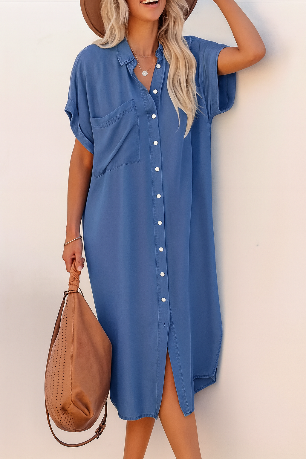 Denim-Hemdkleid – Lässiger Chic für Mühelosen Stil