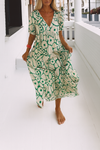 Maxikleid mit Botanischem Print – Frische Eleganz für Sonnige Spaziergänge