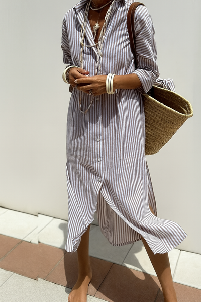 Gestreiftes Hemdkleid – Lässige Sommer-Eleganz