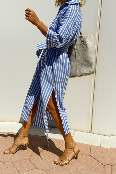 Gestreiftes Hemdkleid – Lässige Sommer-Eleganz
