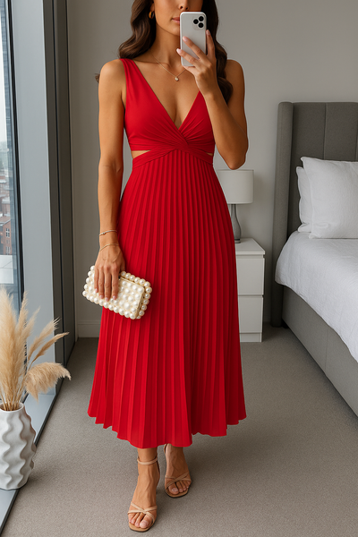 Plissiertes Midikleid – Mühelose Eleganz mit modernem Touch