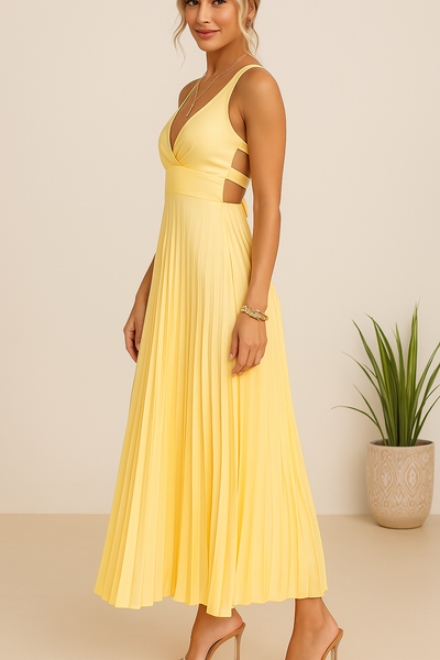 Plissiertes Midikleid – Eleganter Fall mit femininem Charme