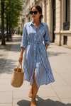 Gestreiftes Hemdkleid – Müheloser Chic für Sonnige Tage