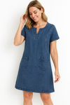 Lässiges Denim-Shiftkleid – Entspannter Komfort mit Zeitlosem Charme