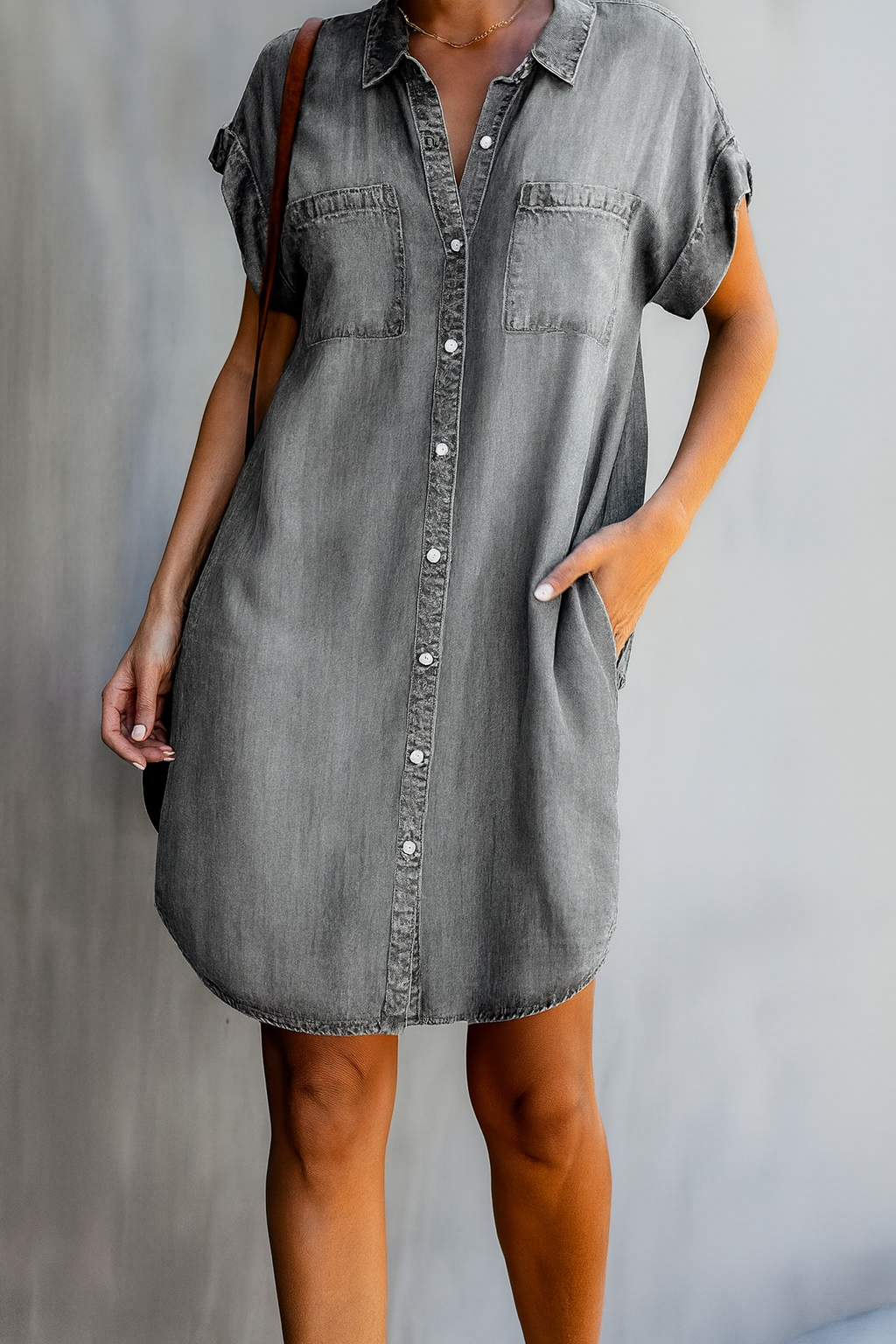 Button-Down-Hemdkleid – Lässiger Komfort mit mühelosem Stil