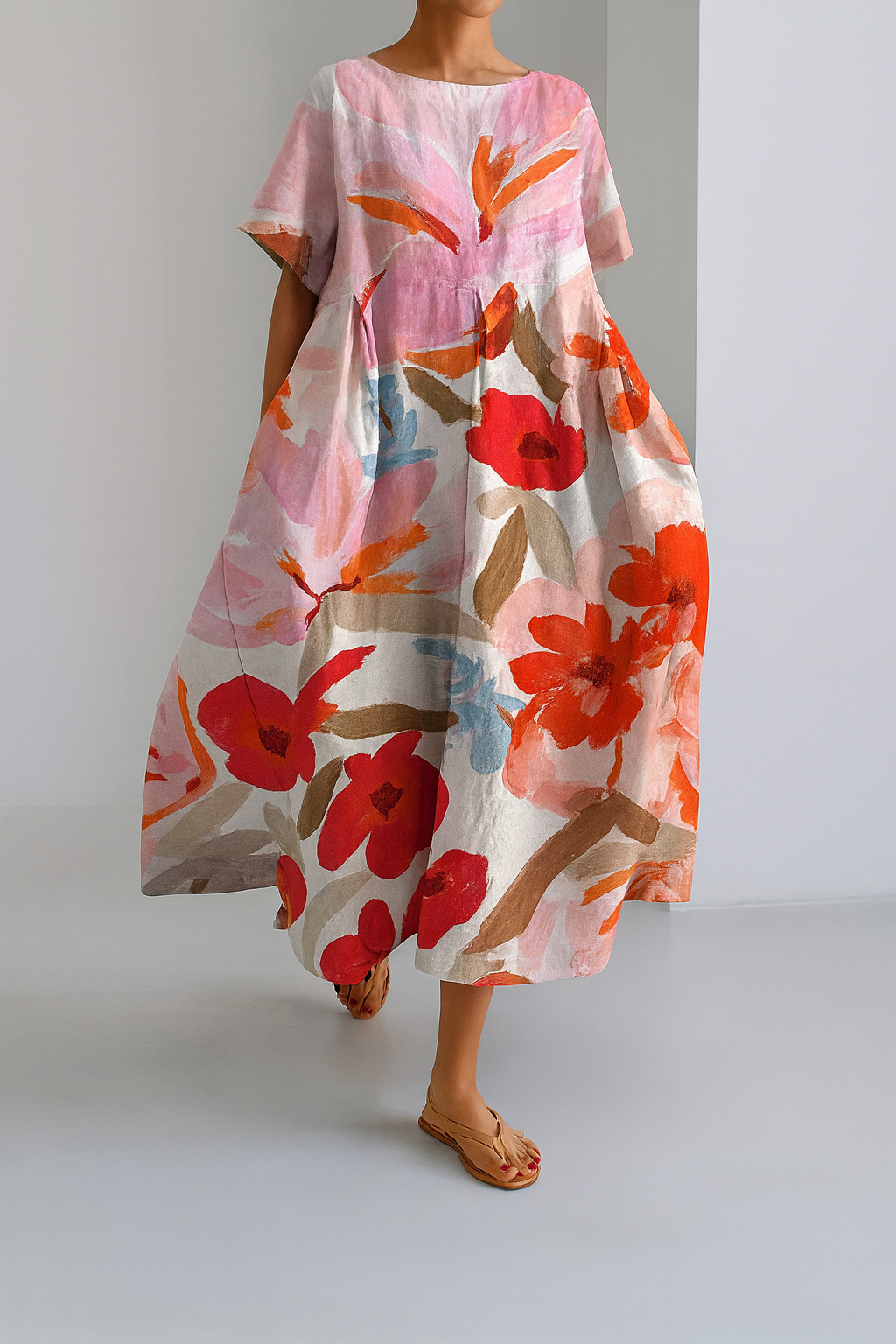 Maxikleid mit Blumenmuster – Lebendige Eleganz für unbeschwerte Tage