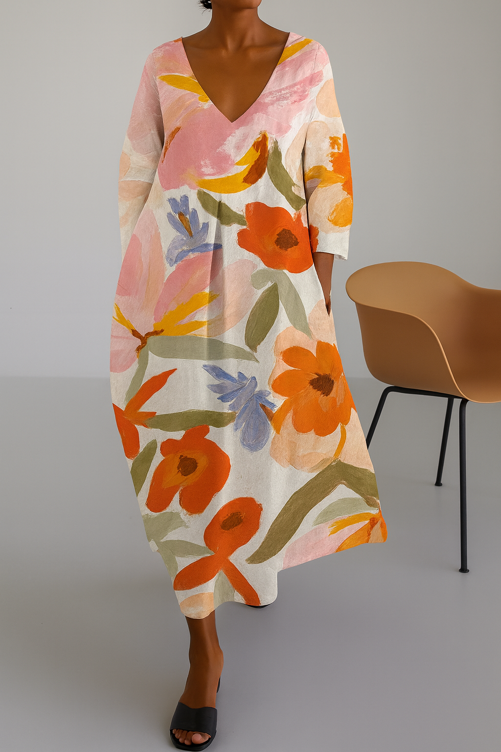 Maxikleid mit Blumenmuster – Lebendige Eleganz für unbeschwerte Tage