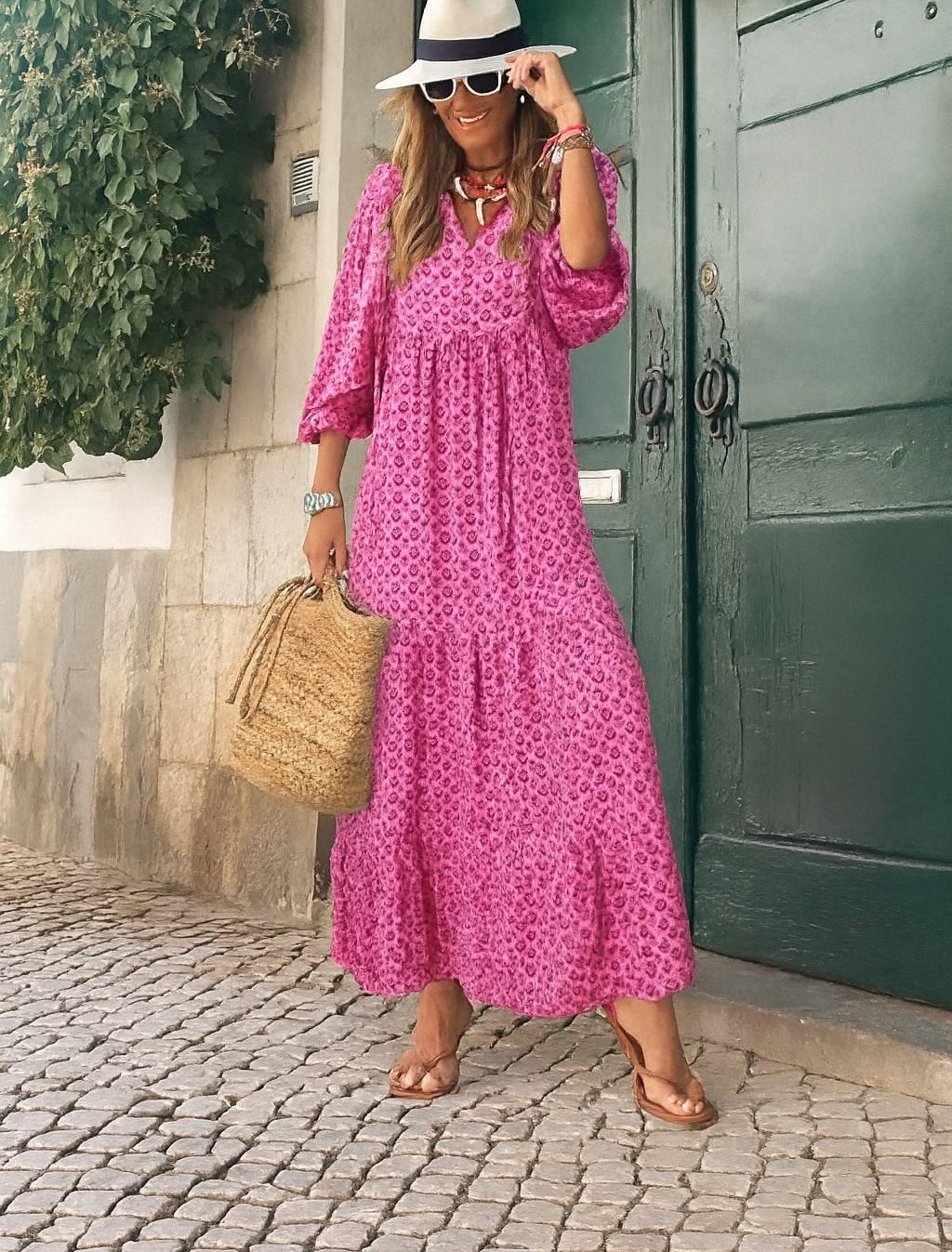 Bedrucktes Boho-Maxikleid – müheloser Chic für sonnige Tage
