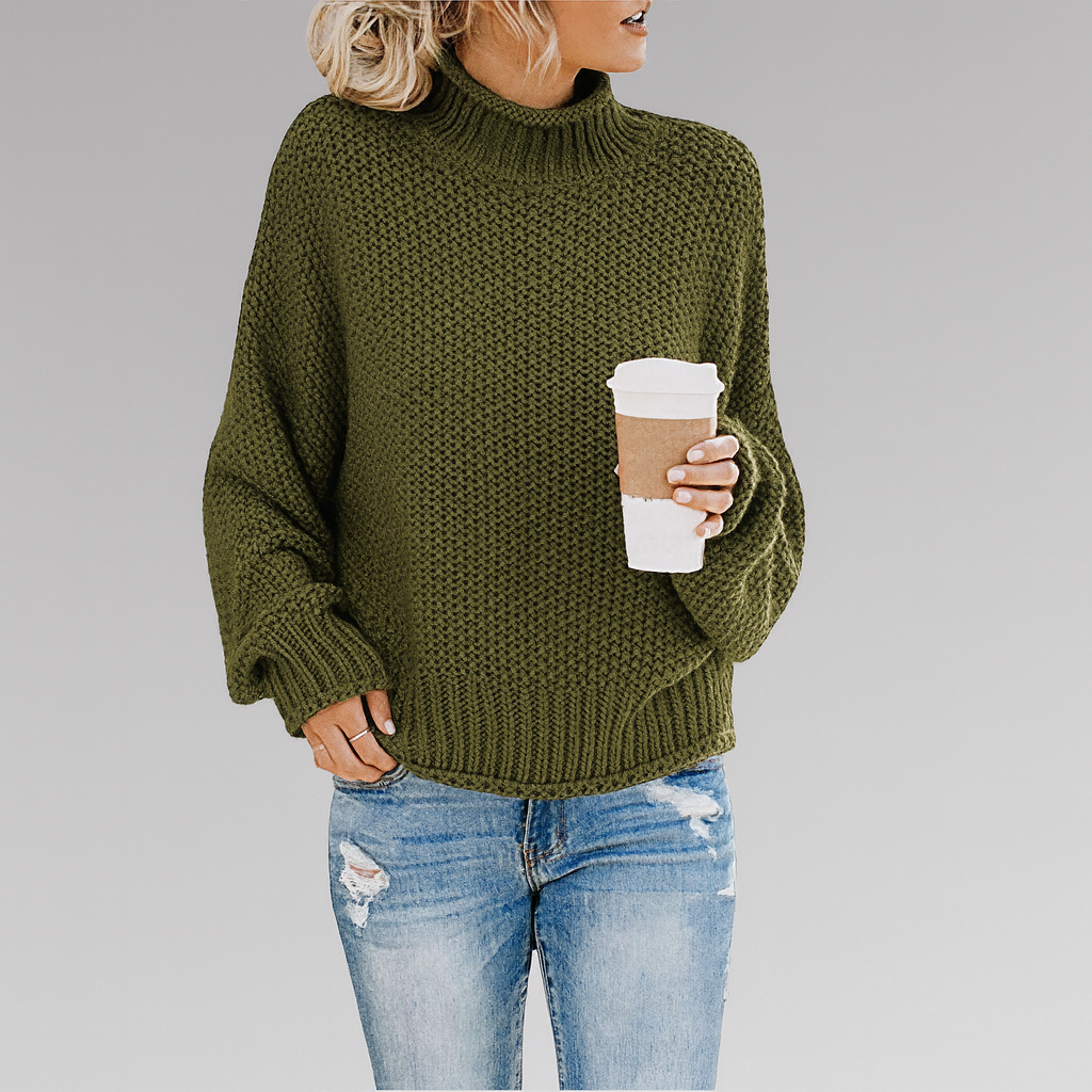 Grobstrick-Rollkragenpullover – Gemütliche Wärme mit mühelosem Stil