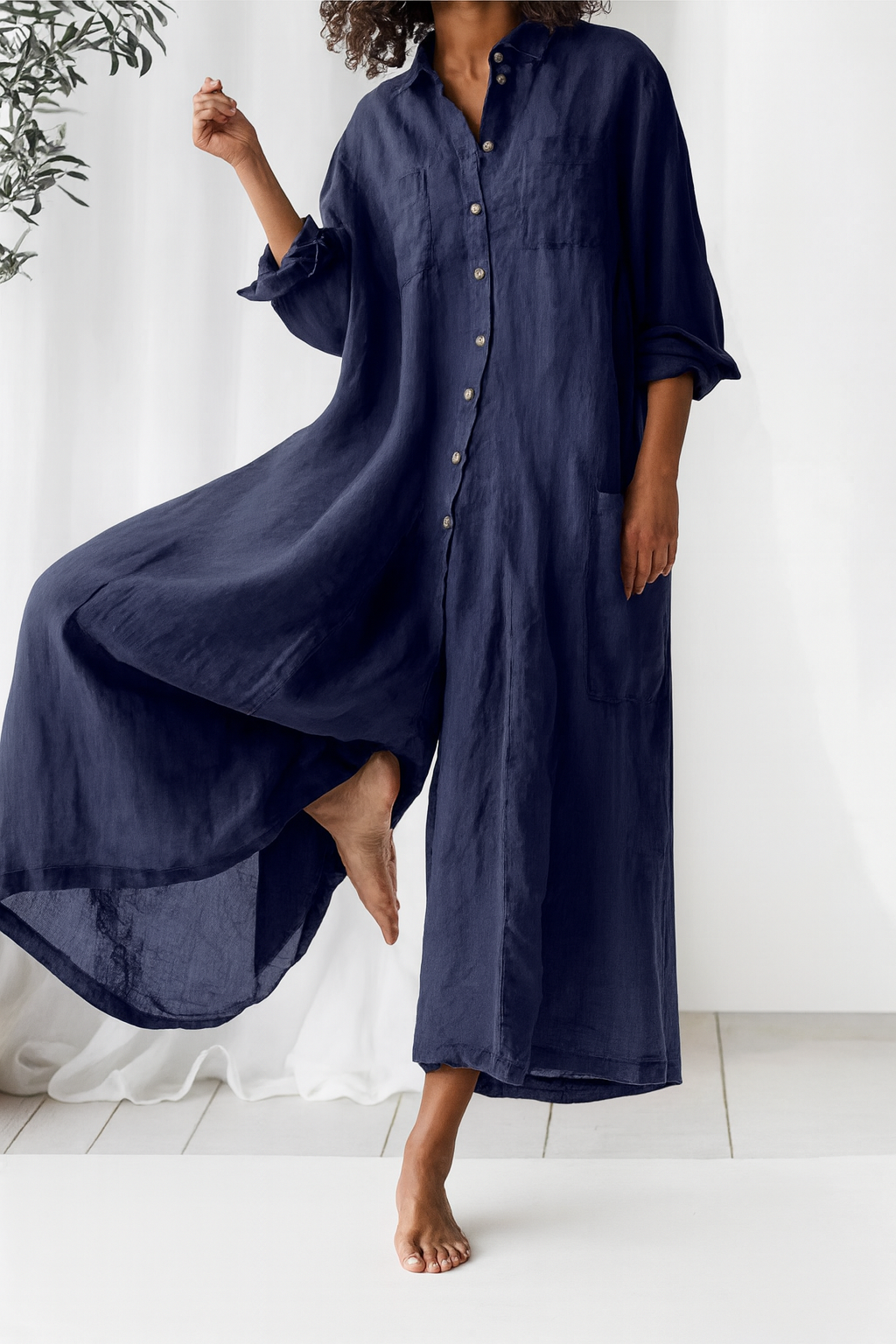 Übergroßes Hemdblusenkleid – Entspannte Eleganz mit Mühelosem Schwung