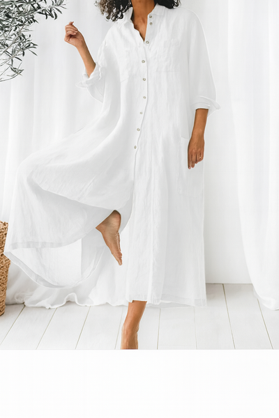 Übergroßes Hemdblusenkleid – Entspannte Eleganz mit Mühelosem Schwung
