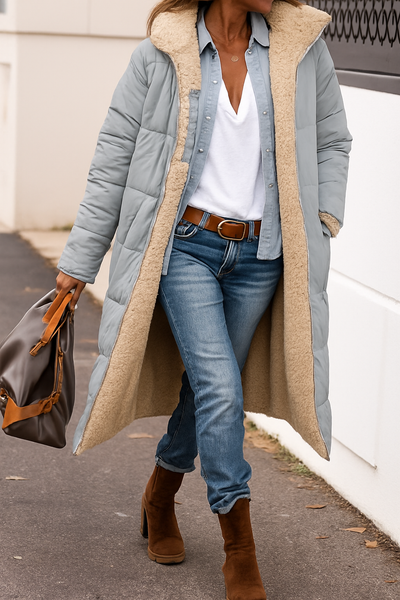 Luxe Wendbarer Mantel – Umarmen Sie ultimativen Komfort und Stil