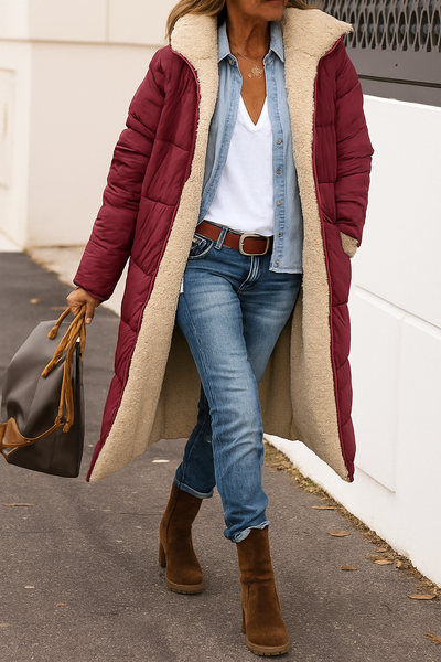 Luxe Wendbarer Mantel – Umarmen Sie ultimativen Komfort und Stil