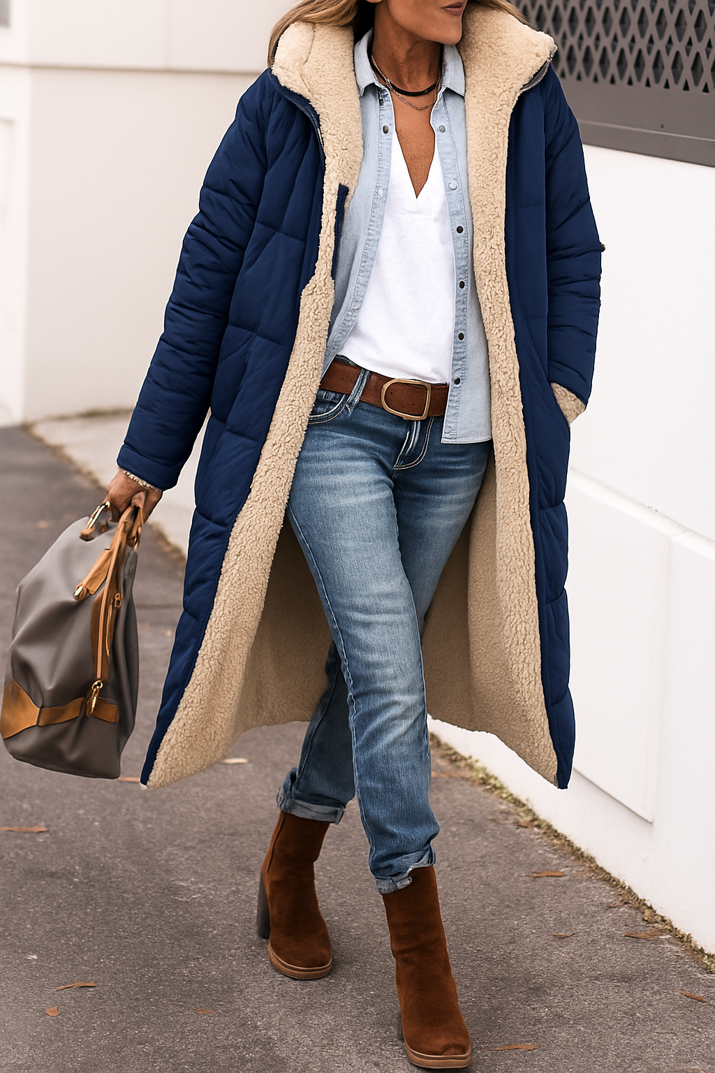 Luxe Wendbarer Mantel – Umarmen Sie ultimativen Komfort und Stil