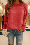 Lässiges Sweatshirt mit Rundhalsausschnitt – Müheloser Stil mit Alltäglichem Komfort