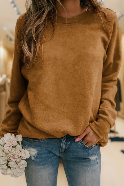 Lässiges Sweatshirt mit Rundhalsausschnitt – Müheloser Stil mit Alltäglichem Komfort