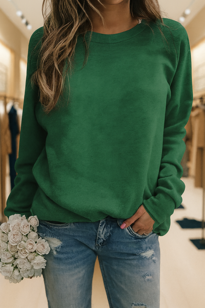 Lässiges Sweatshirt mit Rundhalsausschnitt – Müheloser Stil mit Alltäglichem Komfort